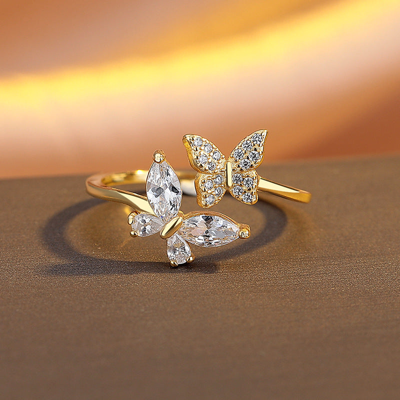 Sterling Silver Butterfly Ring - Deviso