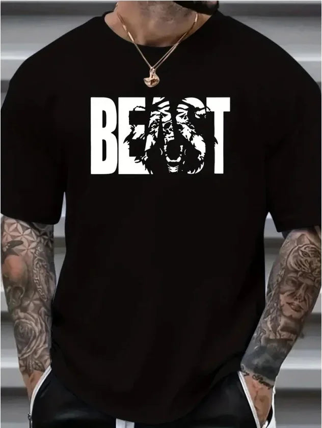 Men’s Retro Beast Graphic T-Shirt - Deviso