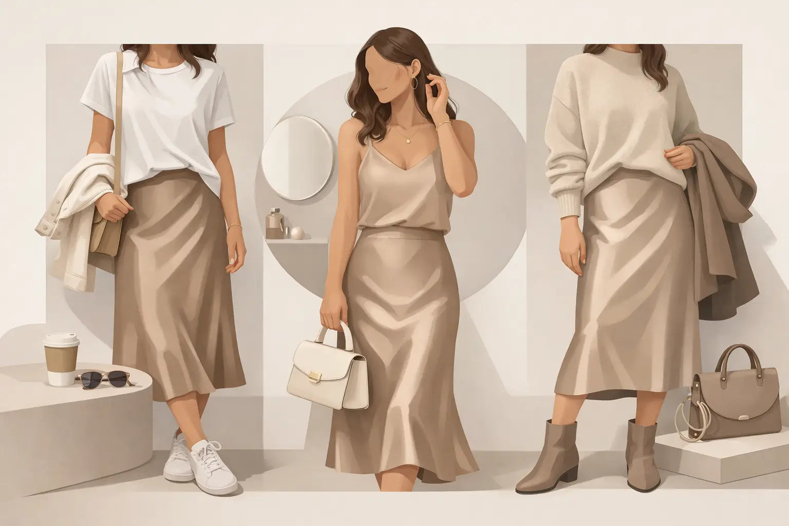 How to Style a Satin Skirt for Every Day