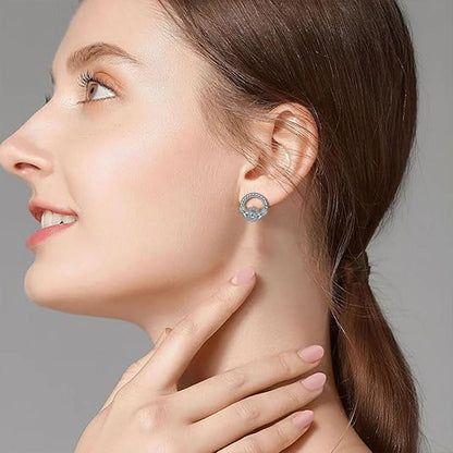 925 Silver Crown Stud Earrings - Deviso