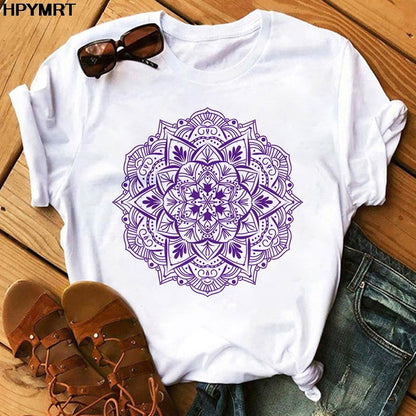 Printed T-Shirt for Women | Casual Summer Graphic Tee Top Deviso