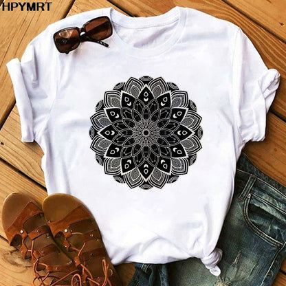 Printed T-Shirt for Women | Casual Summer Graphic Tee Top Deviso
