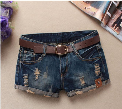 Women Low Waist Denim Shorts | Ripped Mini Jean Shorts Deviso