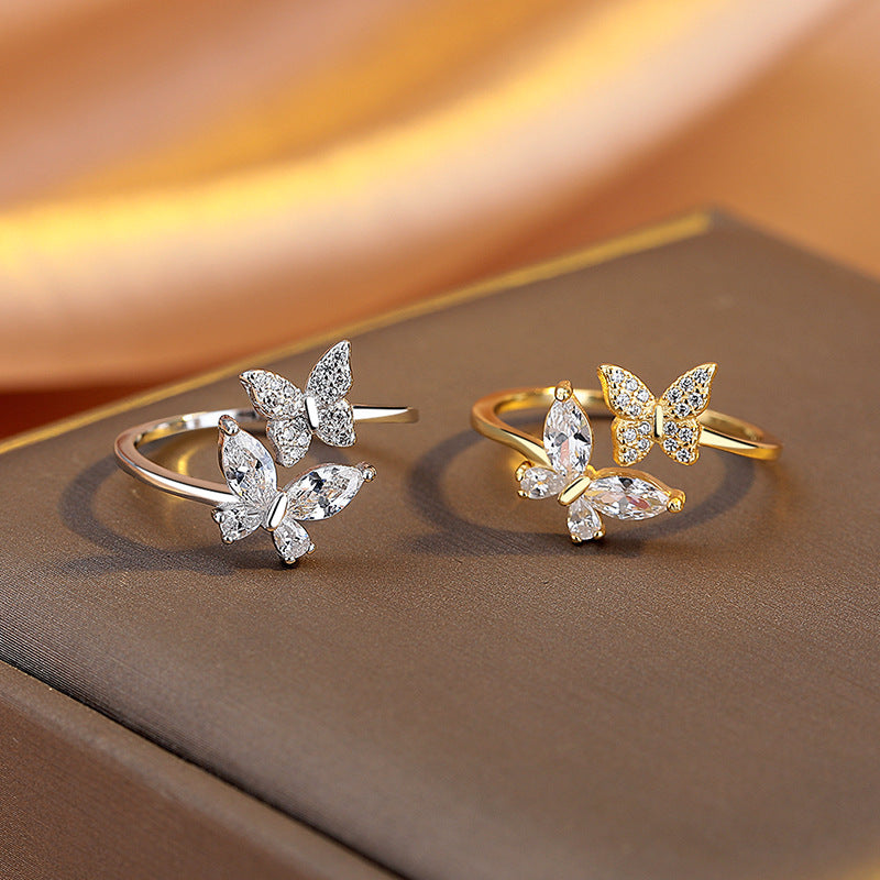 Sterling Silver Butterfly Ring - Deviso