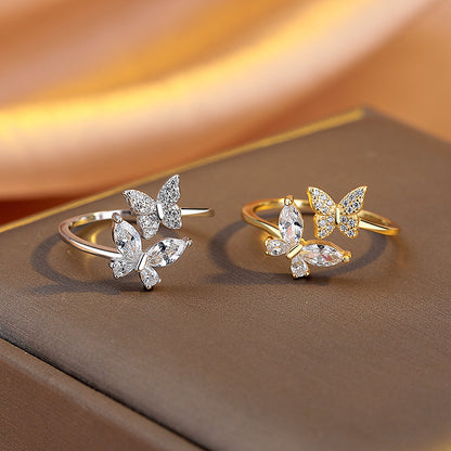 Sterling Silver Butterfly Ring - Deviso