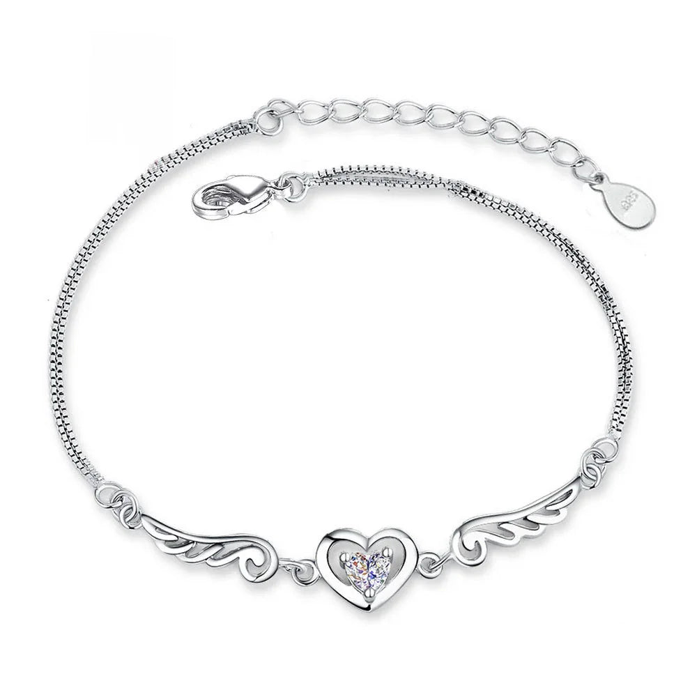 elegant women’s heart bracelet