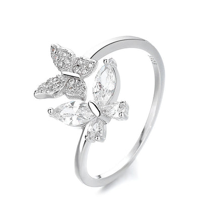 Sterling Silver Butterfly Ring - Deviso