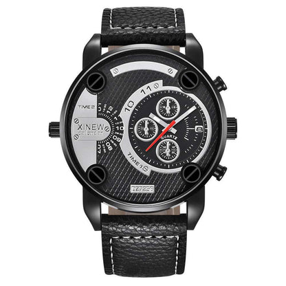 Men’s waterproof leather watch