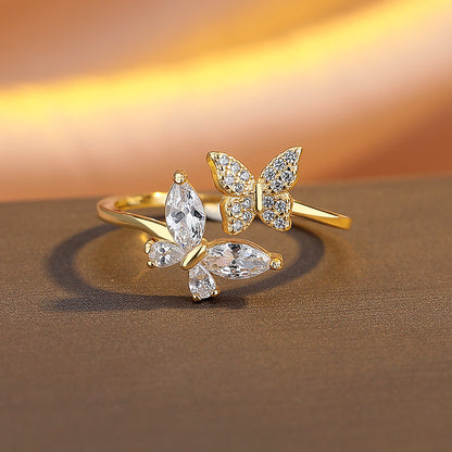 Sterling Silver Butterfly Ring - Deviso