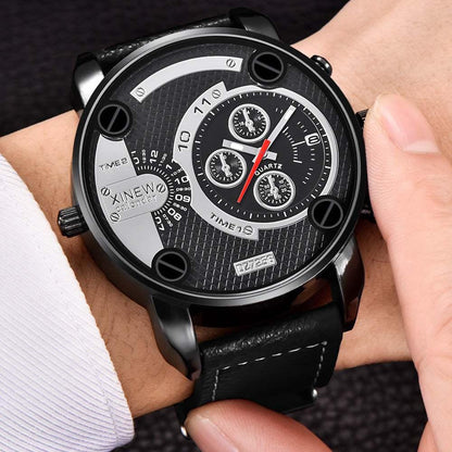 Men’s waterproof leather watch