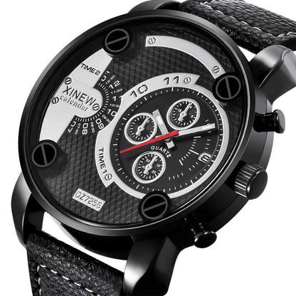 Men’s waterproof leather watch