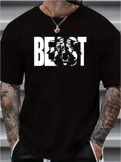 Men’s Retro Beast Graphic T-Shirt - Deviso