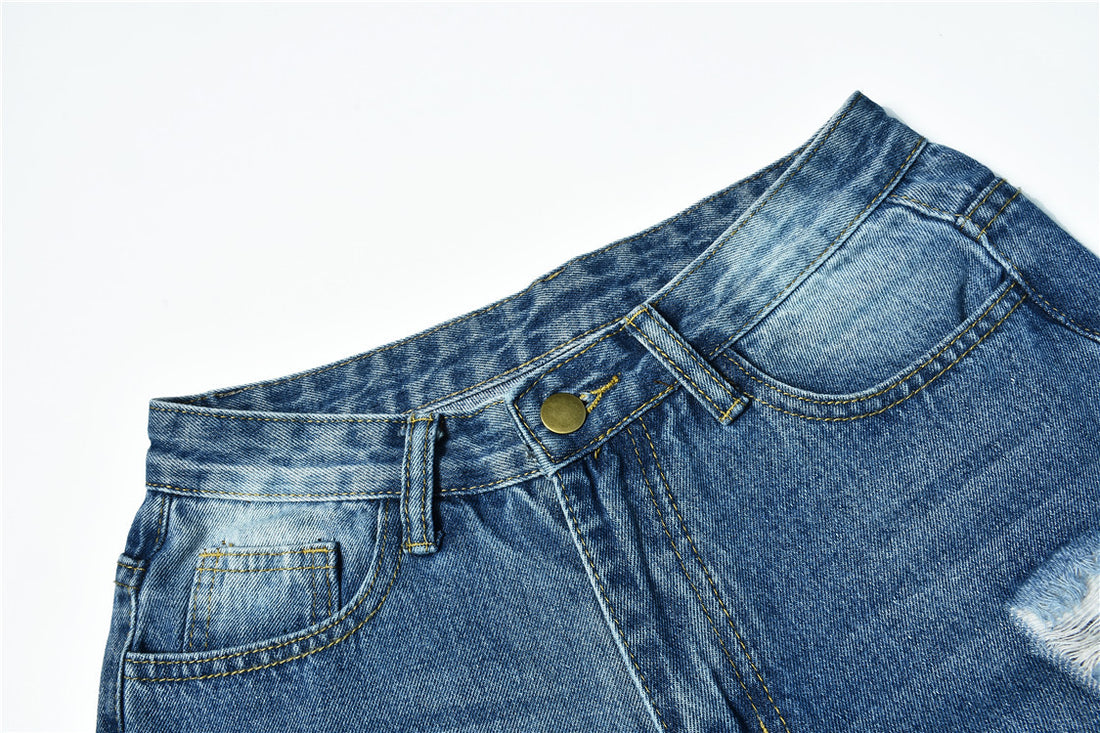Ripped Jeans for Women | High Waist Distressed Denim Streetwear