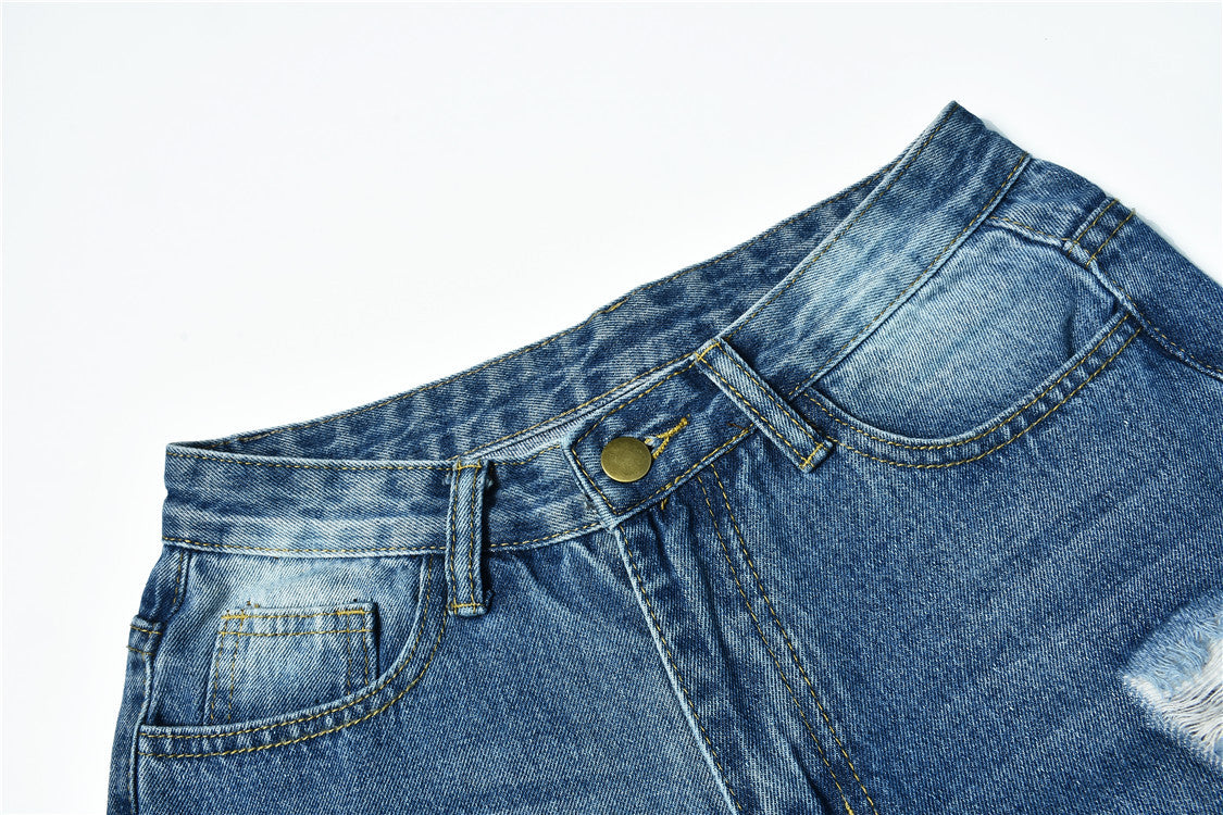 Ripped Jeans for Women | High Waist Distressed Denim Streetwear