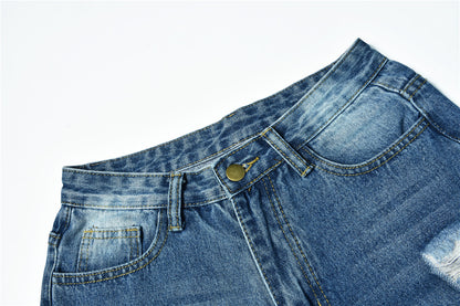 Ripped Jeans for Women | High Waist Distressed Denim Streetwear