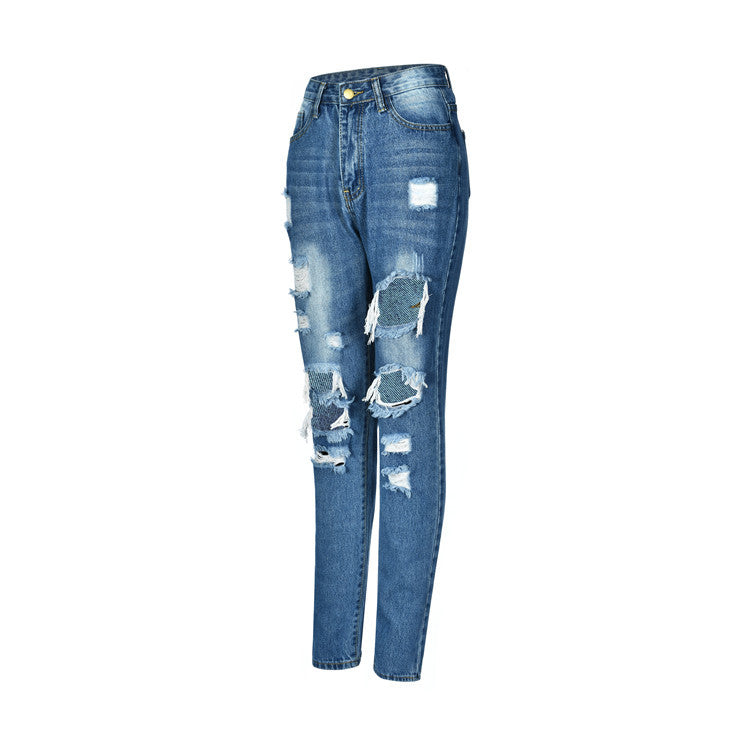 Ripped Jeans for Women | High Waist Distressed Denim Streetwear