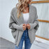 Women’s Loose Knit Bat Sleeve Cardigan - Deviso