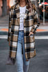 Women’s Plaid Woolen Long Jacket