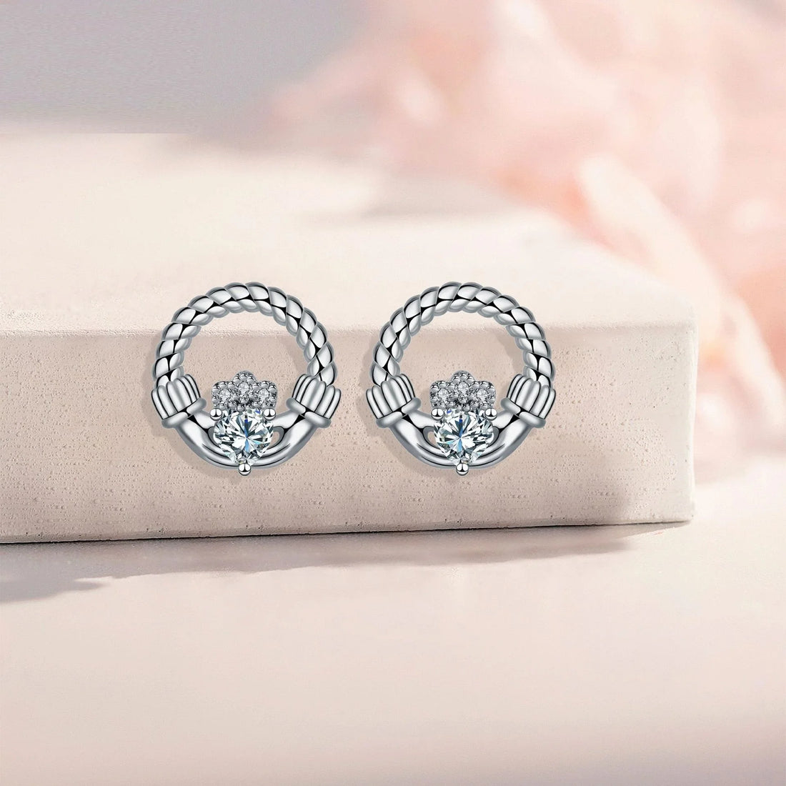 925 Silver Crown Stud Earrings - Deviso