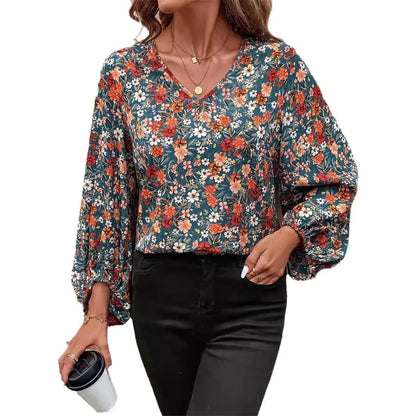 Women’s V-Neck Long Sleeve Shirt - Deviso