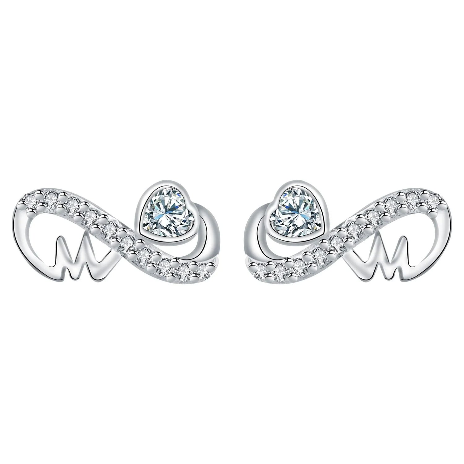 Sterling Silver Bow Stud Earrings - Deviso