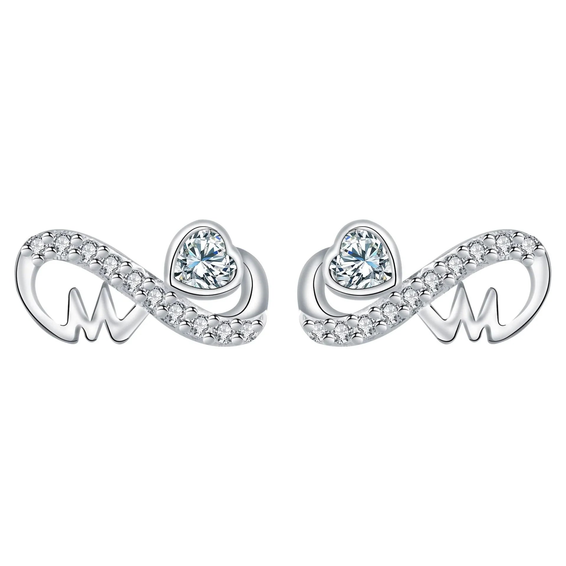 Sterling Silver Bow Stud Earrings - Deviso