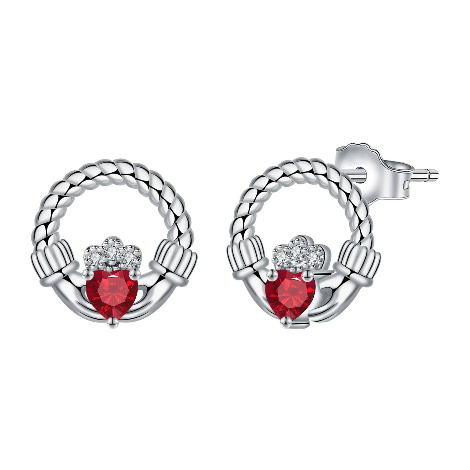925 Silver Crown Stud Earrings - Deviso