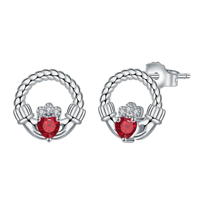 925 Silver Crown Stud Earrings - Deviso